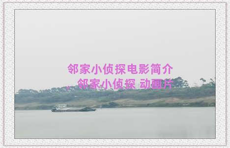 邻家小侦探电影简介，邻家小侦探 动画片